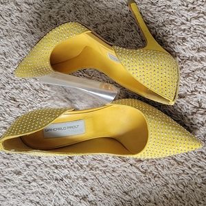 Suede Giallo, Giancarlo Paoli size 7, 37Dorsey pumps